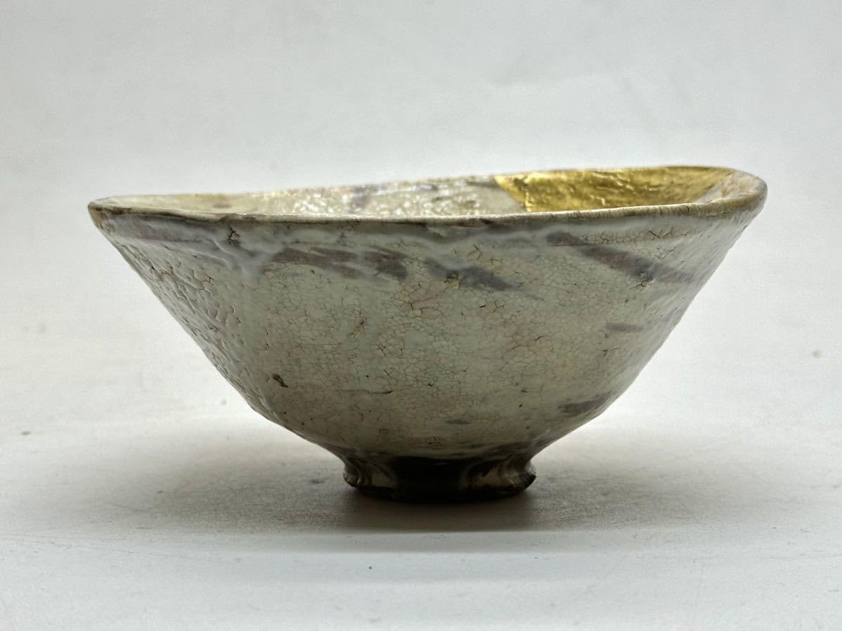 美術品・アンティーク・コレクション 佐藤源三郎 雪解茶碗 共箱 美品